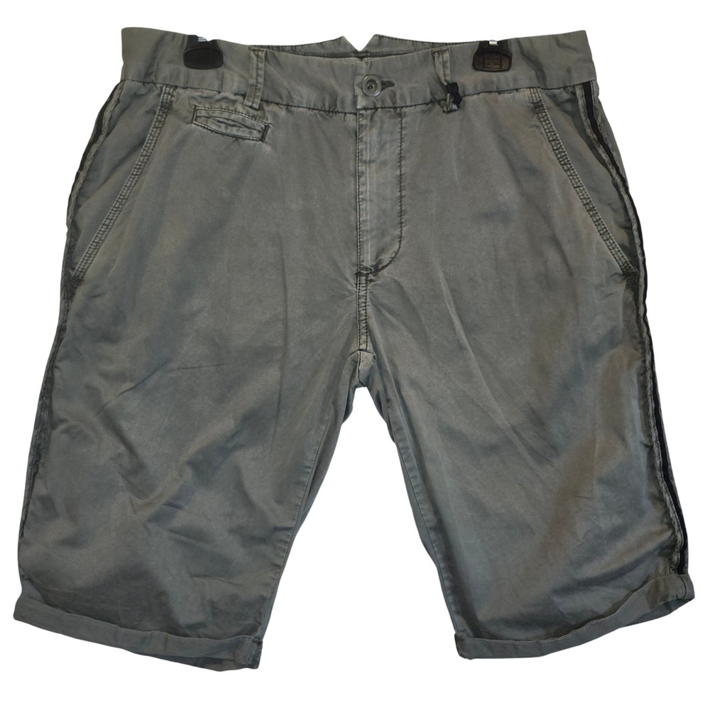 Jetlag Mens 32 Faded Grey Green Skater Grunge‎ Cotton Twill Shorts RN 154292